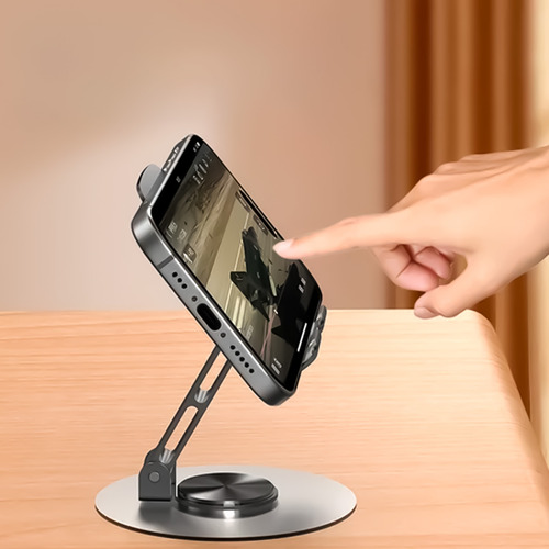 Igad Soporte Plegable Ajustable Portátil 360° Para Celulares Y Tablet De 6 A 8 Pulgadas Compatible Con, iPhone, Samsung, Xiaomi, Kindle Y Más