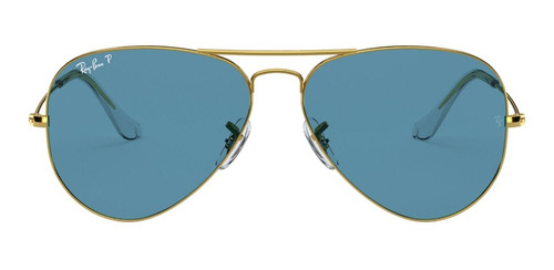 Lentes De Sol Aviator Azul Polarizados Ray-ban Rb30259196s2