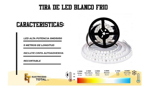 Imagen 2 de 10 de Tira Luces Led Autoadhesivas 5 Metros + Fuente Lista P/ Usar