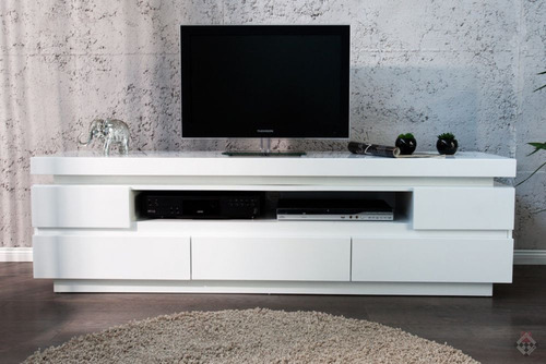 Imagen 4 de 9 de Muebles Para Tv Luz Led En Madera Lacada Ref Ocean