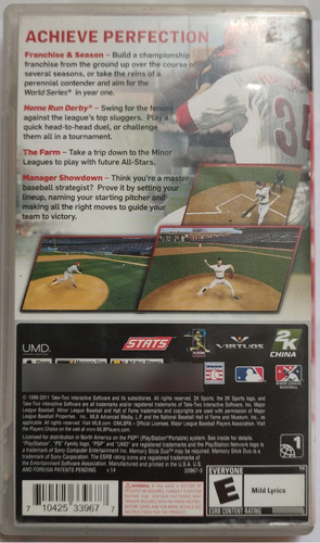 Major League Baseball 2k11 Original Playstation Portable Psp (Usado)