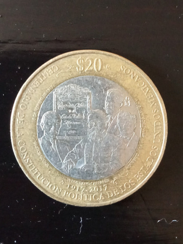 Moneda $ 20.00 Centenario De La Constitución