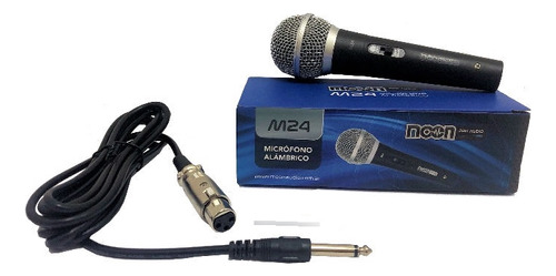 Microfono De Mano Plastico Moon M24 Karaoke Con Cable