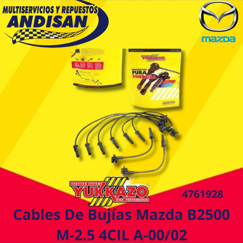 Cables Para Bujias Mazda B-2500 Sohc M-2.5 4cil. A-00/02