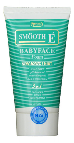 Smooth E Babyface Foam Limpiador Facial No Ionico 4.0 Fl Oz