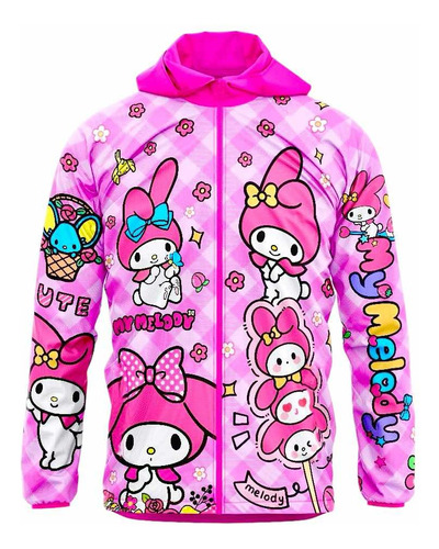 Chaqueta Antifluido De Kuromi-my Melody-cinnamoroll