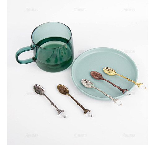 Auear, Juego De 50 Cucharas De Cristal Vintage, Cucharas De
