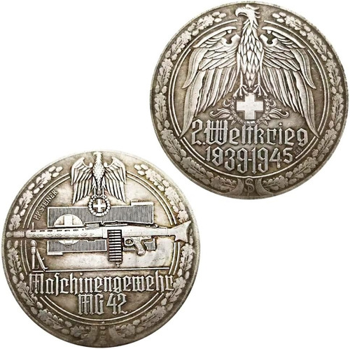 Moneda De La Segunda Guerra Mundial Ametralladora Mg 42