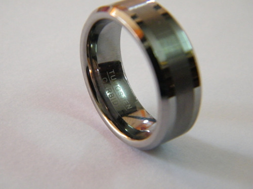 Anillo Elegante De Acero Para Bodas- Compromisos.