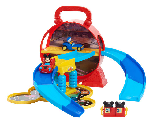 Playset Disney Junior Mickey Mouse Stow N Go Garage Con 2 Co