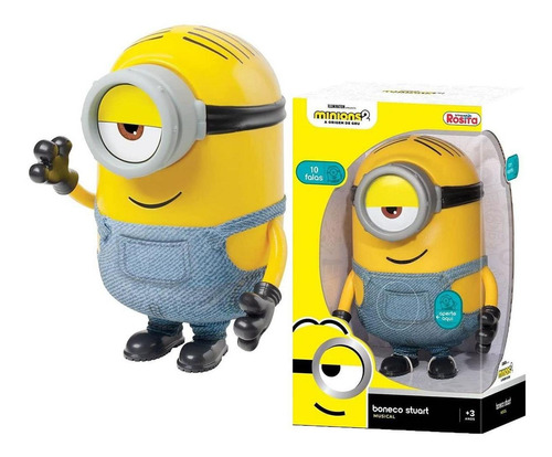 Boneco Minions Stuart Fala 10 Frases 24,5cm Rosita