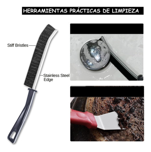 Cepillo De Cerdas Duras Para Limpieza De Grietas, Juego De