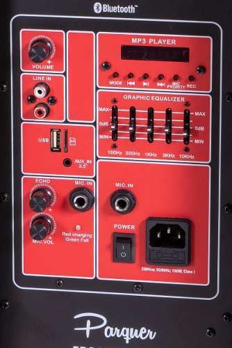 Bafle Potenciado Bateria Recargable Parquer 15 Usb Bluetooth