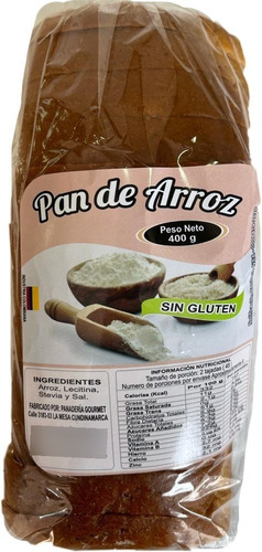 Pan De Arroz Sin Gluten X 400gr