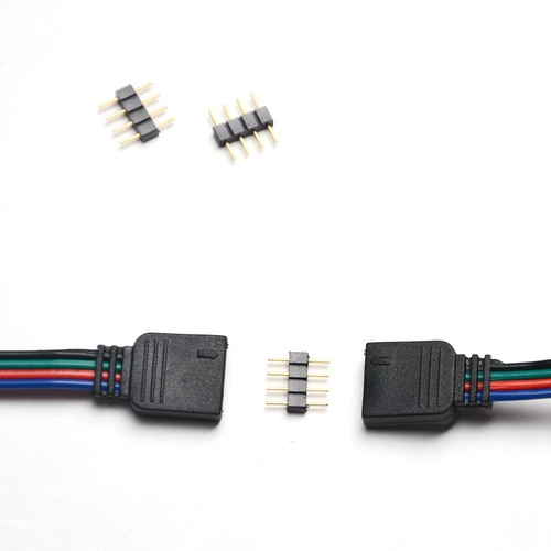 01 Emenda Conector Macho Fita Led 4 Pinos Rgb 5050 E 3528