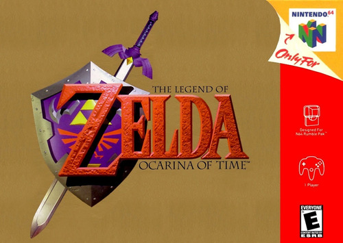 Zelda Ocarina Of Time - N64 Caja, Soporte Interno, Etiquetas