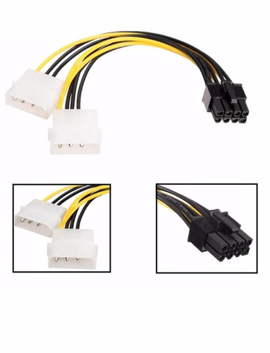 Adaptador Molex A Pci-e 8 Pin Para Tarjeta Video Pc Fuente 