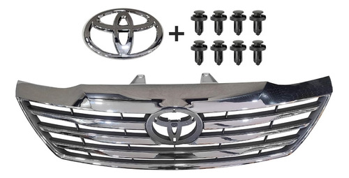 Parrilla Fortuner 12 13 2014 2015 Emblema+ Clips De Sujecion