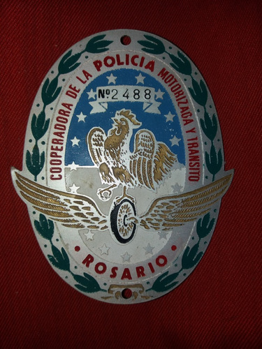 Placa Numerada De Policia De Transito De Rosario Argentina 