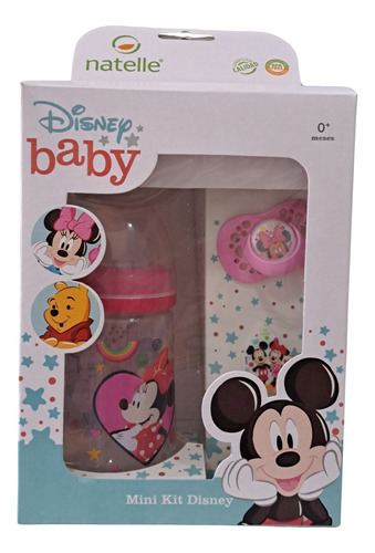 Kit Mamadera Combo Accesorios Disney Baby Chupete Bebe Vaita