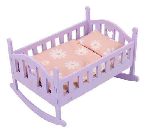 Cama De Muñeca De Moda Con Edredón, Almohada Y Colchón