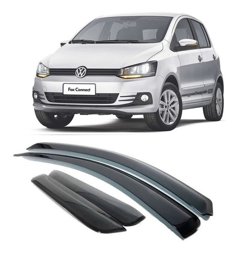 Calha Defletor Chuva Fume Volkswagen Fox 2016 2017 2018 2019