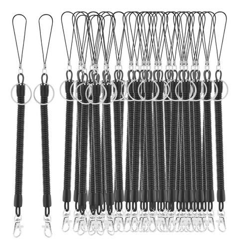 Llavero En Espiral Elástico De 50 Piezas, Cordón De Gancho
