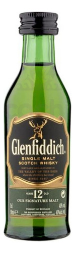 Whisky Glenfiddich 12 Años 50ml Single Malt Miniatura