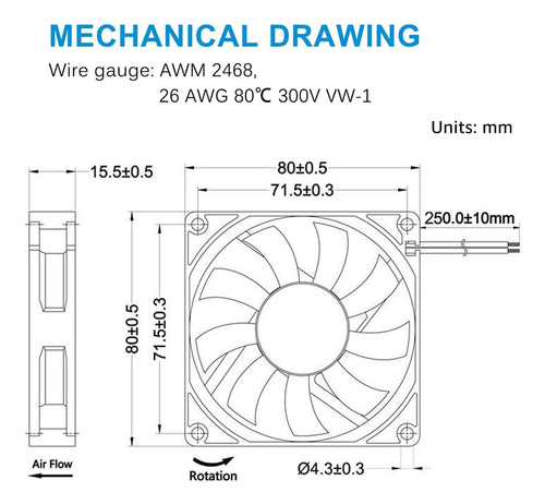 Gdstime 8 Cm 80 Mm X 80 Mm X 15 Mm 12 V Ventilador De Refrig