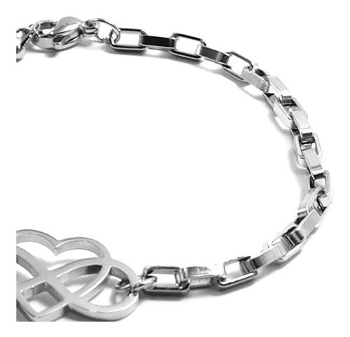 Imagen 4 de 7 de Pulsera Mujer Tobillera Pie Tobillo Corazón Infinito Acero