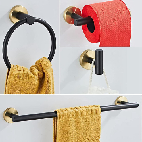 Imagen 5 de 12 de Juego De Accesorios De Baño De Acero Inoxidable Para Baño, 5