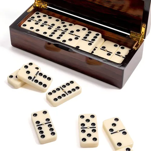 Garden Games – Dominó Gigante De 15 Cm Para 8 Jugadores Con Bolsa De Transporte, Ideal Para Interior Y Exterior