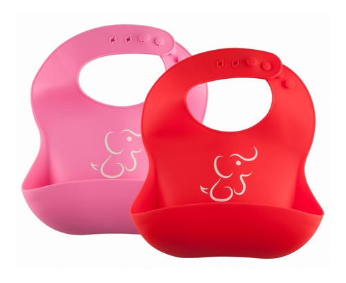 Set 2 Baberos Suaves De Silicón Para Bebé Papubaby