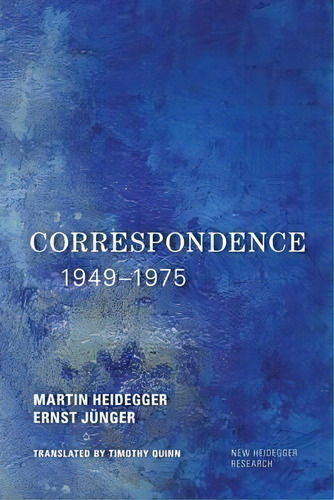 Correspondence 1949-1975, De Martin Heidegger. Editorial Rowman Littlefield International, Tapa Blanda En Inglés