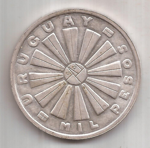 Uruguay Moneda De Plata Fao 1000 Nuevos Pesos 1969 25 Gramos (Usado)
