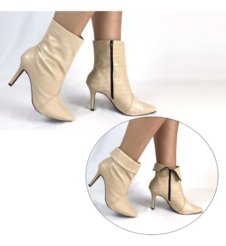 Bota Cano M dio Salto Fino Luxo Palmilha Confort
