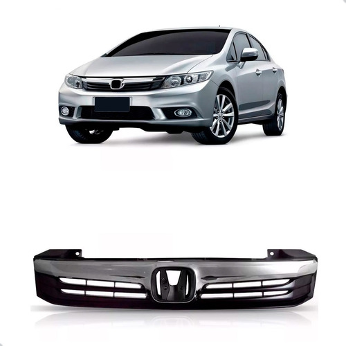 Grade Radiador Civic 2012 2013 2014 2015 Completa S/ Emblema