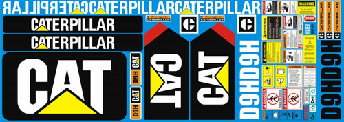 Kit De Calcomanías Para Caterpillar D9h Moderna Tipo T