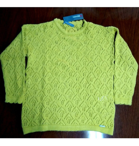 Sweater Tejido A Mano Color Mostaza Brandel Talle M 