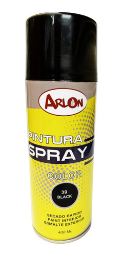 Pintura Aerosol 400 Ml Negro - Arlon