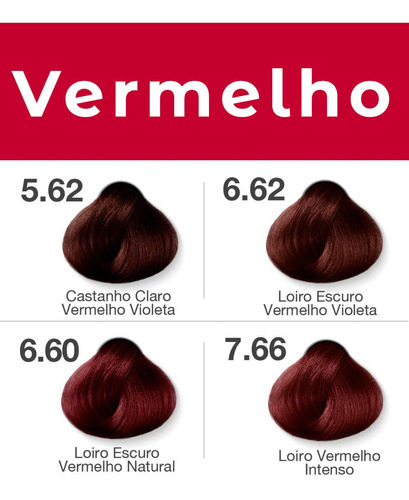  Coloração Itallian Color Professional  | 60g | Vermelho Tom 6.60 Loiro Escuro Vermelho Natural