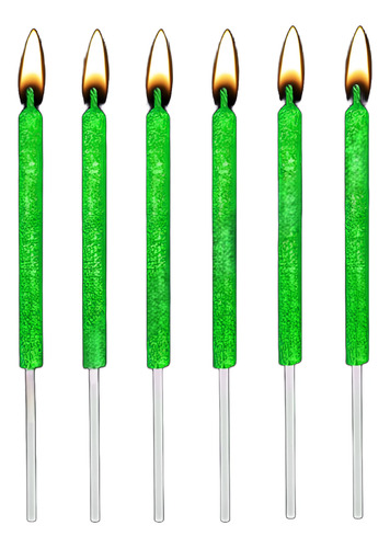 Velon Pinche Con Gibre Verde X6u - Cotillón Waf