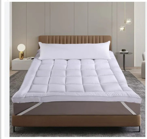 Cubrecolchón Topper Ultra Acolchado 1,5 Plaza Color Blanco