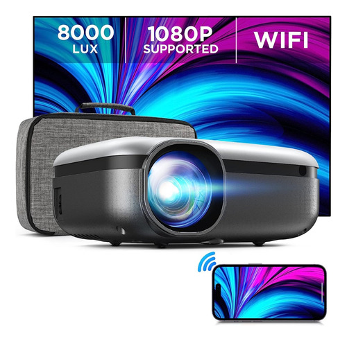 Proyector Mooka Rd-823 Wifi 1080p Full Hd 200  8000 Lumenes