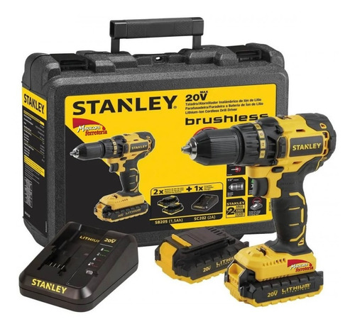 Taladro Atornillador Inalámbrico 20v Stanley Sin Carbones