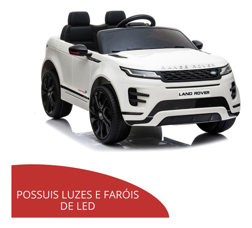Mini Carro Elétrico Infantil Range Rover Evoque Luzes Sons