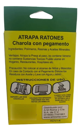 Trampa Charola Atrapa Ratón 5 Piezas
