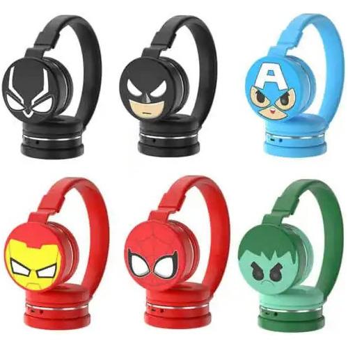 Audífonos Avengers Bluetooth Super Héroes Spider Iron Hulk