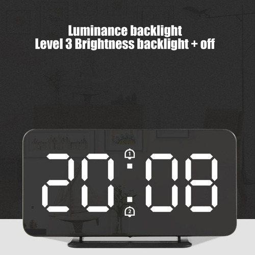 Oferta Limitada Lazy Alarm Clock Led Con Espejo De Temperatu