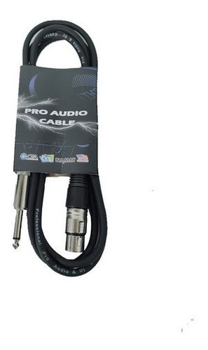 Imagen 2 de 7 de Cable Profesional Pro Audio Plug Mono A Canon Xlr Hembra 7,6